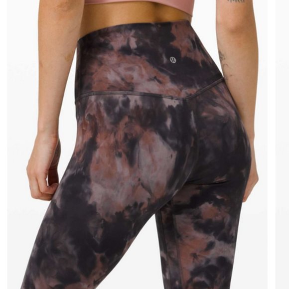 Lululemon Align Pant 28" - Diamond Dye Graphite Grey Pink Pastel - Size 6 - Picture 9 of 13